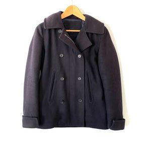 Lacoste Wool Pea Coat with Hood